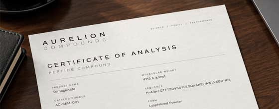 Certificate of analysis